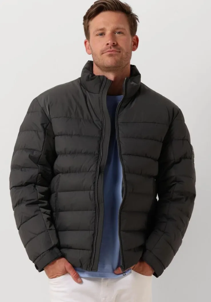 grijze tommy hilfiger jack mid new york puffer