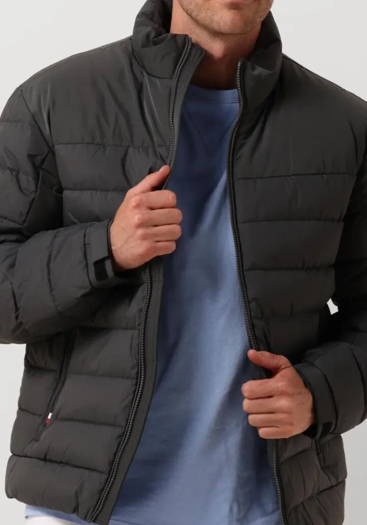 grijze tommy hilfiger jack mid new york puffer