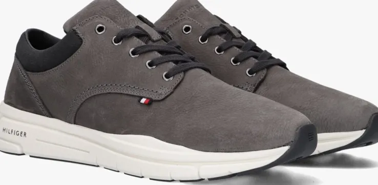 grijze tommy hilfiger lage sneakers hilfiger comfort hybrid shoe