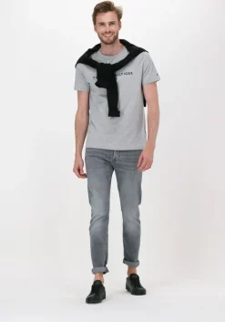 grijze tommy hilfiger t-shirt tommy logo tee