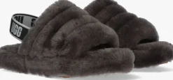 grijze ugg pantoffels fluff yeah slide