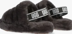 grijze ugg pantoffels fluff yeah slide