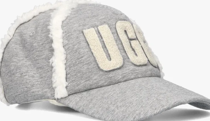 grijze ugg pet bondfed fleece baseball cap
