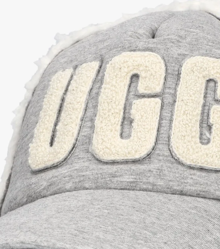 grijze ugg pet bondfed fleece baseball cap