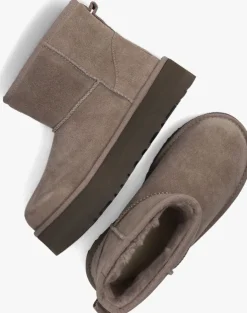 grijze ugg vachtlaarzen kids classic mini platform