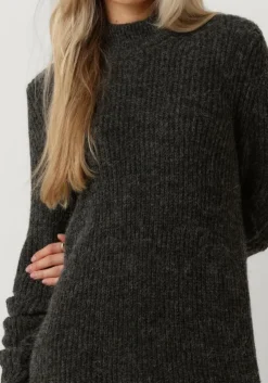 grijze vanilia midi jurk wool maxi dress