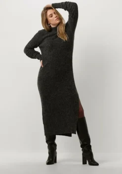 grijze vanilia midi jurk wool maxi dress