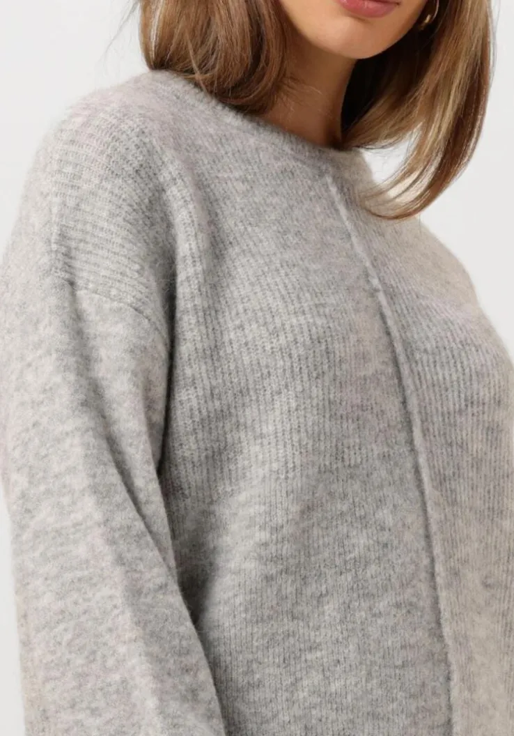 grijze vanilia trui abigail structured sweater