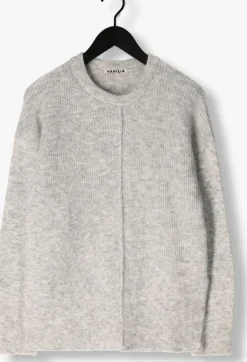 grijze vanilia trui abigail structured sweater