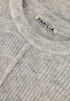 grijze vanilia trui abigail structured sweater