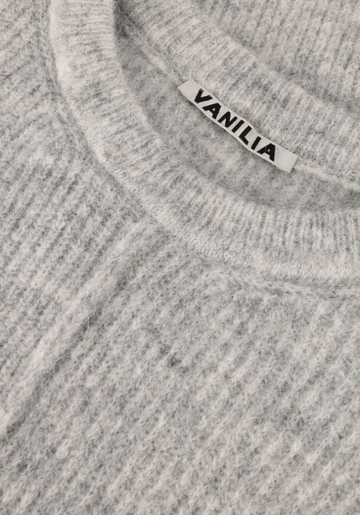 grijze vanilia trui abigail structured sweater