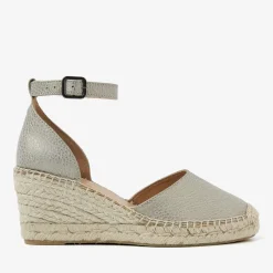 grijze via vai sandalen met hak flora braid