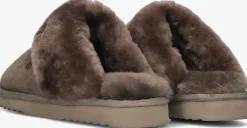 grijze warmbat pantoffels flurry