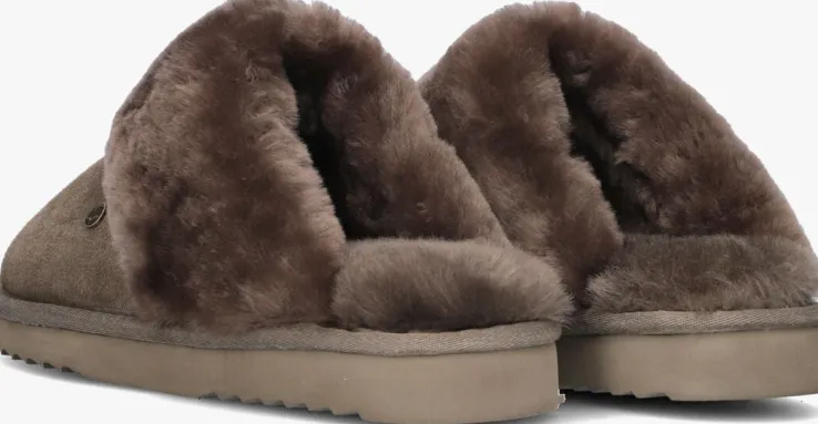 grijze warmbat pantoffels flurry