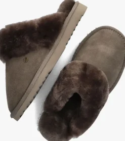 grijze warmbat pantoffels flurry