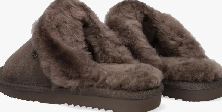 grijze warmbat pantoffels flurry kids