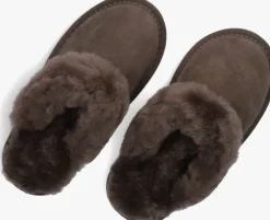 grijze warmbat pantoffels flurry kids