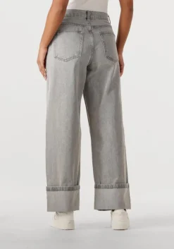 grijze withblack straight leg jeans wblhazel grey turn up jeans