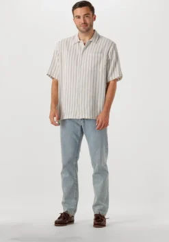 grijze woodbird casual overhemd wbbanks weeve shirt