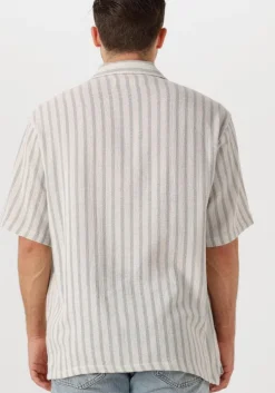 grijze woodbird casual overhemd wbbanks weeve shirt