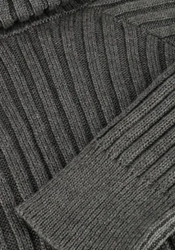 grijze y.a.s. midi jurk yasmavi knit midi rollneck dress