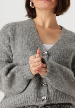 grijze y.a.s. vest yasvigga ls knit cardigan