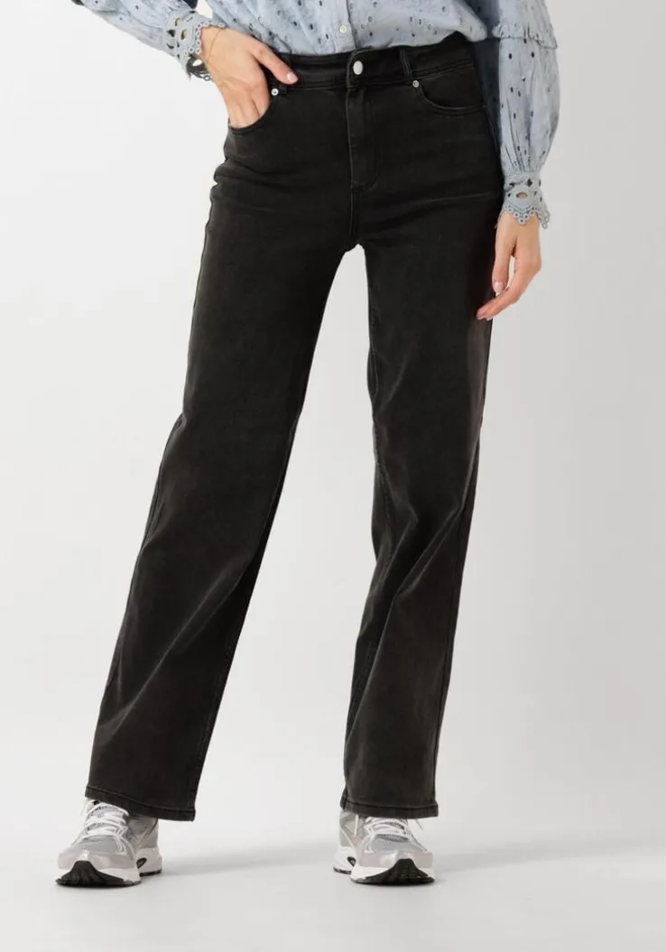 grijze y.a.s. wide jeans yasdolma hw jeans dark grey