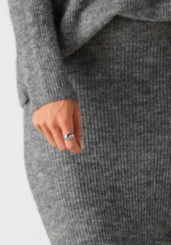 grijze ydence maxirok knitted skirt lainey