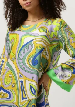 groene ana alcazar mini jurk swing dress