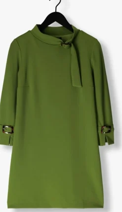 groene ana alcazar mini jurk a shaped dress clasp