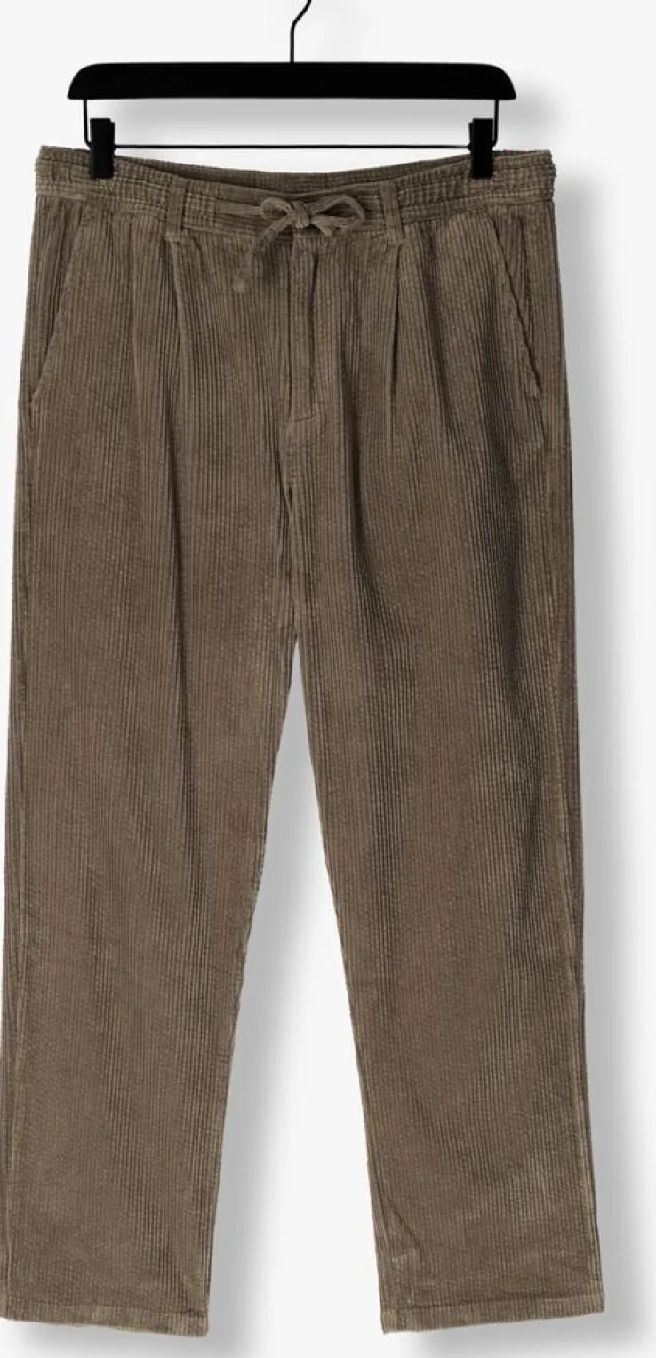 groene anerkjendt pantalon akjan cord pleat pants