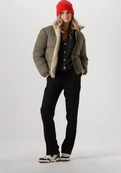 groene another label gewatteerde jas mille teddy puffer
