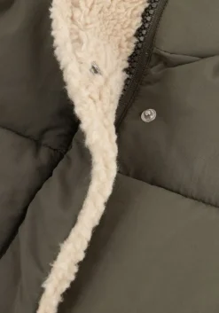 groene another label gewatteerde jas mille teddy puffer