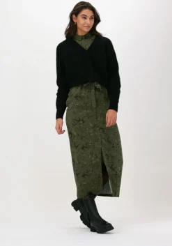 groene another label maxi jurk chaniwa dress l/s