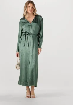 groene another label midi jurk noel dress l/s