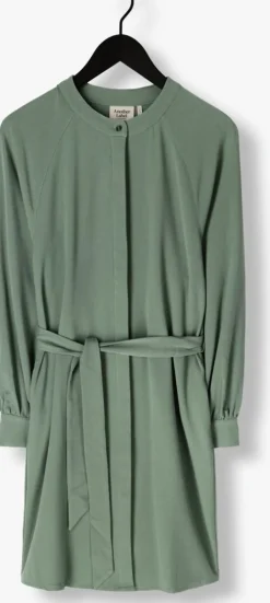 groene another label mini jurk denice dress l/s