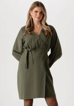 groene another label mini jurk claudia dress ls