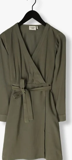 groene another label mini jurk claudia dress ls