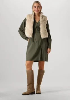 groene another label mini jurk claudia dress ls