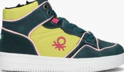 groene benetton hoge sneakers rod mx