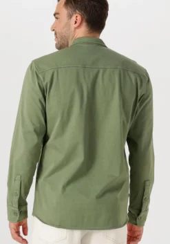 groene butcher of blue casual overhemd aidan jersey shirt
