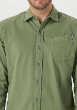 groene butcher of blue casual overhemd aidan jersey shirt