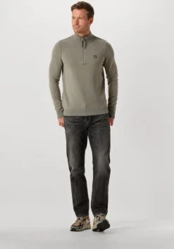 groene butcher of blue trui clifden halfzip