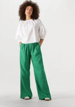 groene by-bar wijde broek benji dobby pant