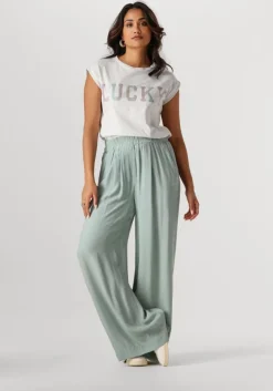 groene by-bar wijde broek benji viscose pants