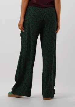groene by-bar wijde broek benji spotted pant