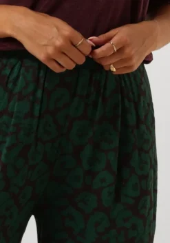 groene by-bar wijde broek benji spotted pant