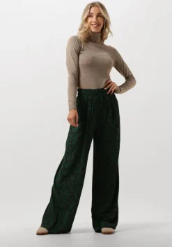 groene by-bar wijde broek benji spotted pant