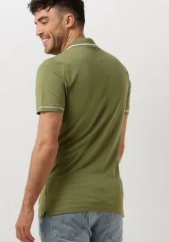 groene calvin klein polo tipping slim polo
