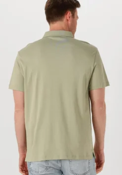 groene calvin klein polo ss supima chest emb